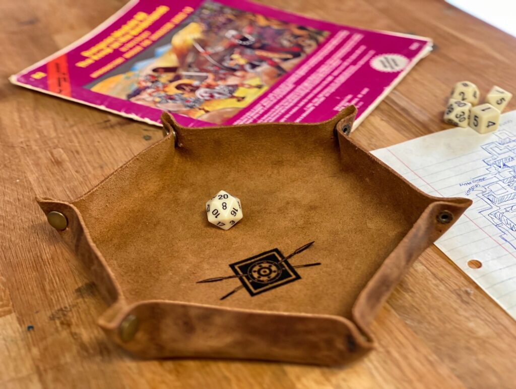 Personalized Leather Dice Tray